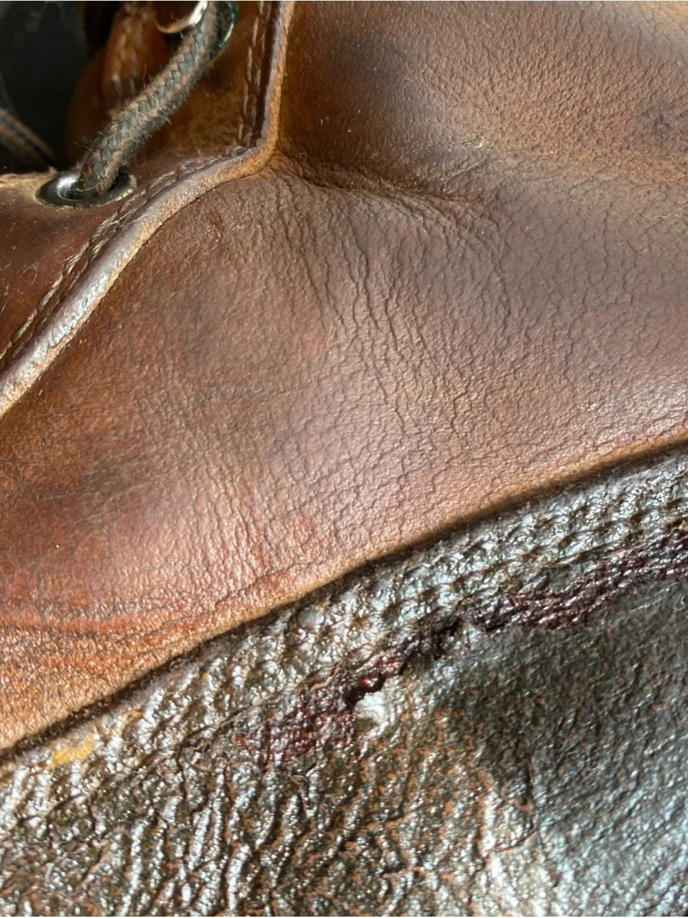 Justin Boots Brown Leather Lace-Up Work Boots